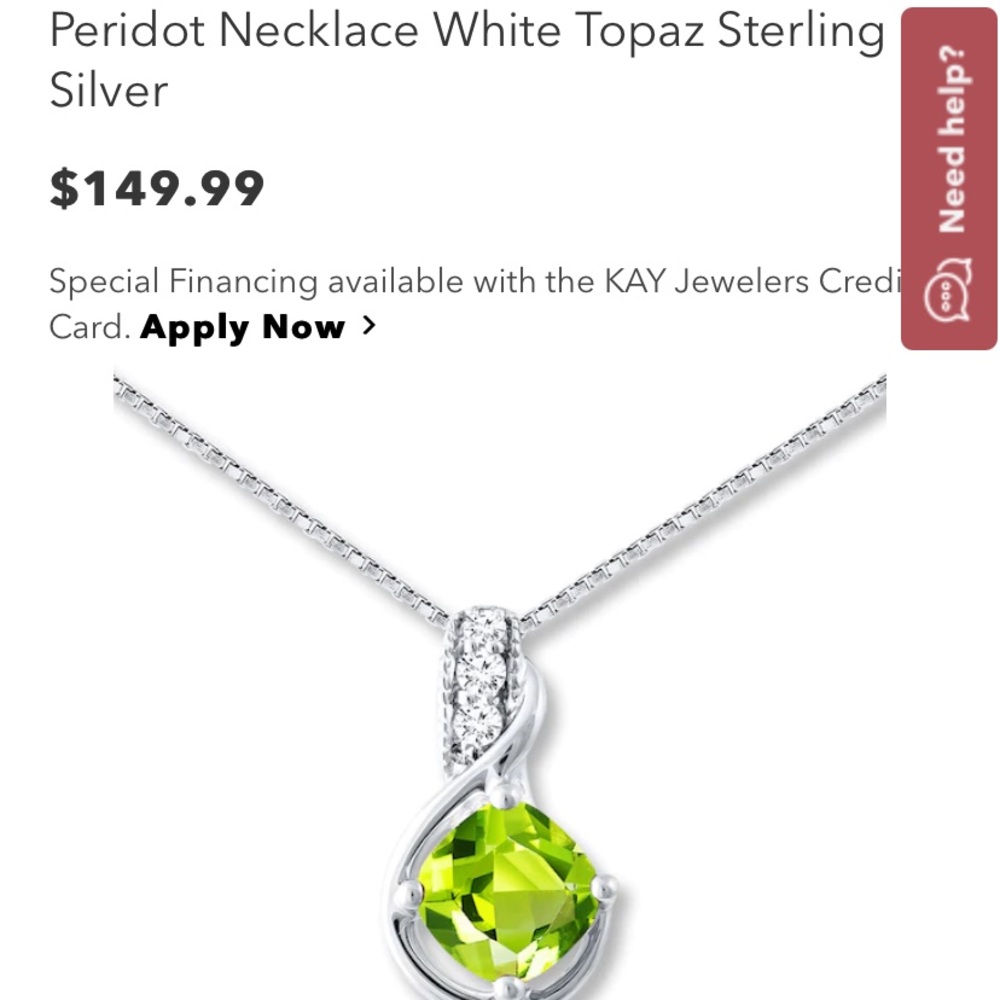 Periodt necklace white topaz sterling silver - Picture 5 of 6